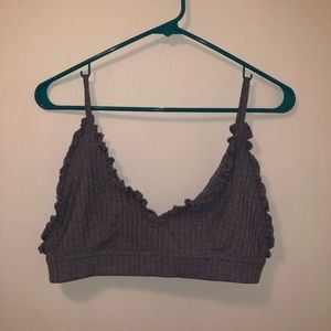 out from under grey ruffle bralette